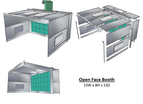 PBOF888 Open Face Paint Booth