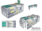 Semi Down Paint Booth PBSD13823FT