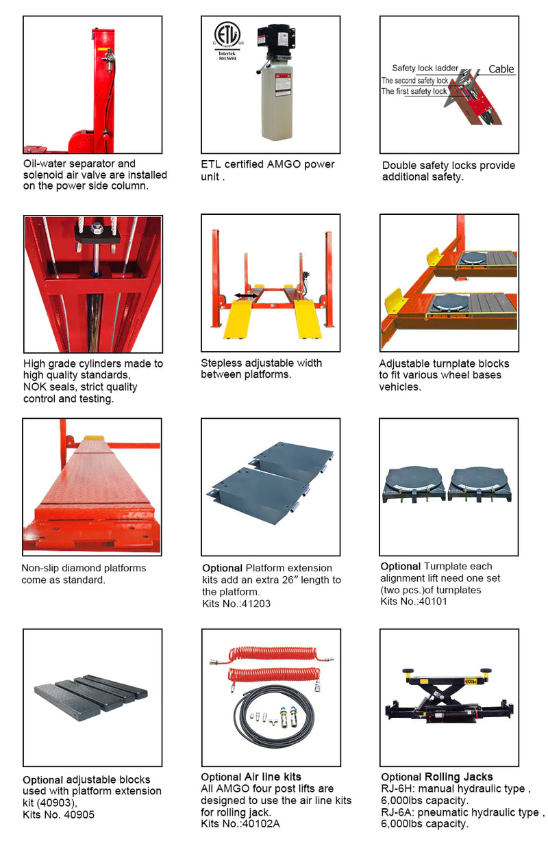 AMGO PRO-12A 12,000 lb Alignment Lift