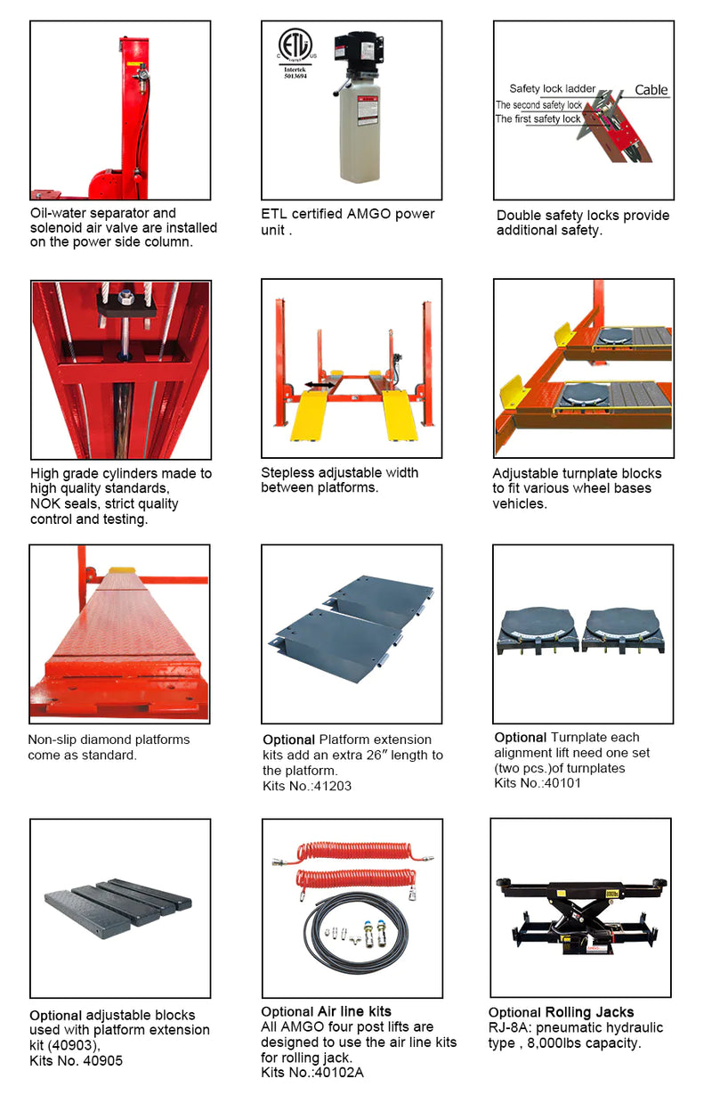AMGO PRO-14A 14,000 lb Alignment Lift