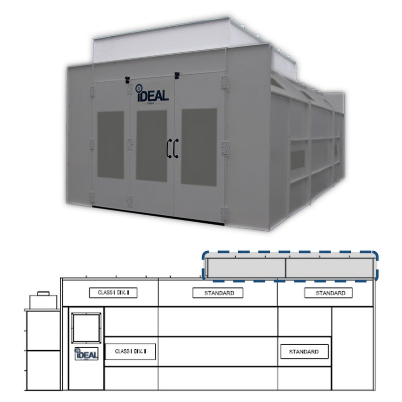 iDEAL Canopy for Semi Down Draft Paint Booth PSB-SEMIDD26B-Plenum Kit ASY