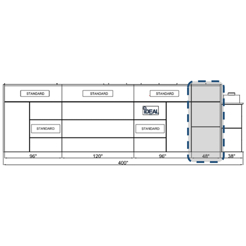 iDEAL PSBSSDD 48″ SDD & SEMI Extension Panel Kit Assembly PSB-SSDD-48EPK-AK