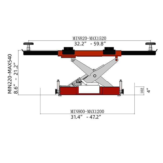 TRIUMPH RJ5 5,000lb Rolling Bridge Jack
