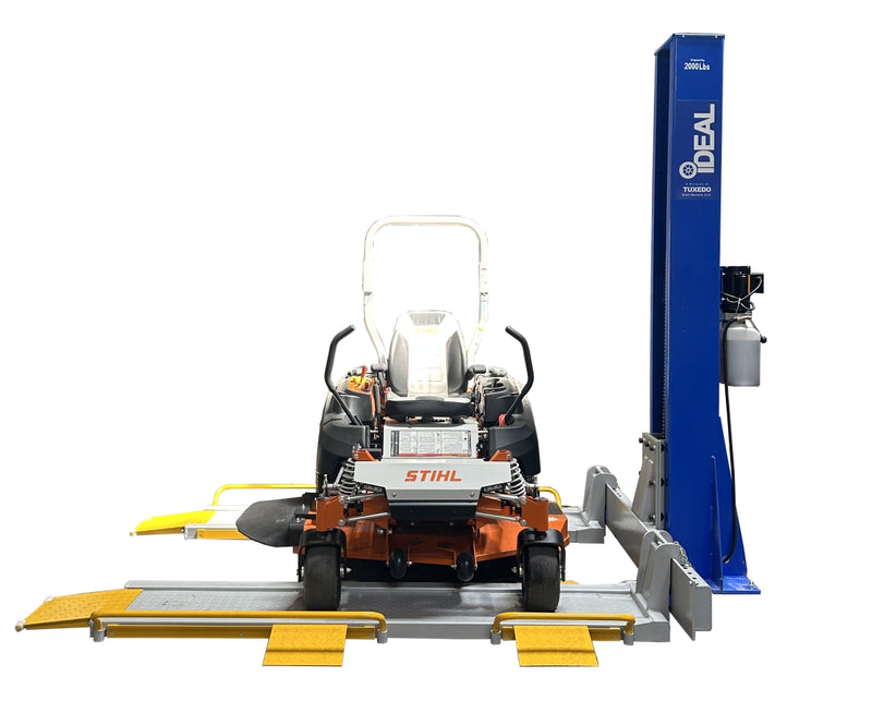 iDEAL SC-2K-UTV-X 2,000lb Single Column UTV & Mower Storage / Service Lift