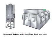 Semi Down Draft Paint Booth w/ Heat PBSD14927-HSD