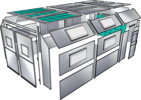 Semi Down Draft Paint Booth PBSD14929