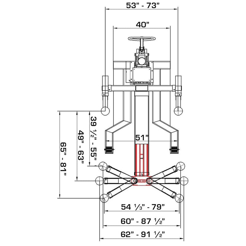 KATOOL KT-SPL700 Single Post Lift 110v Hydraulic Portable Lift