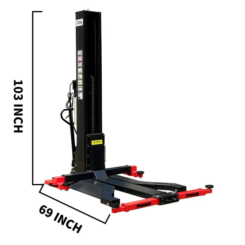 KATOOL KT-SPL700 Single Post Lift 110v Hydraulic Portable Lift