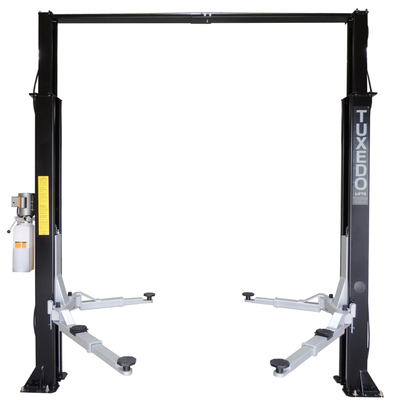 TUXEDO 9,000 lb 2-Post Clear Floor Lift TP9KAC-TUX