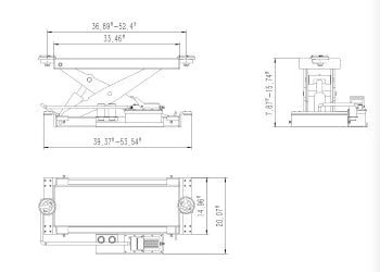 Olympic YZSCJ-7 “L” (flat) shaped track 7000lb Bridge Jack