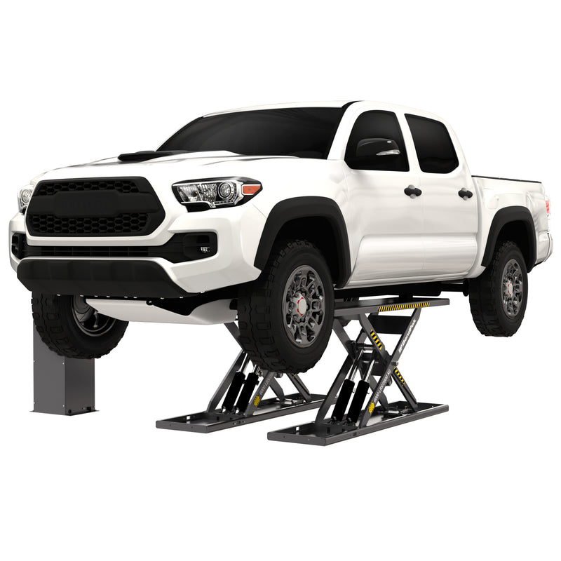 BendPak MDS-6EXF flush-mount open-center scissor lift, 6,000-lb. capacity