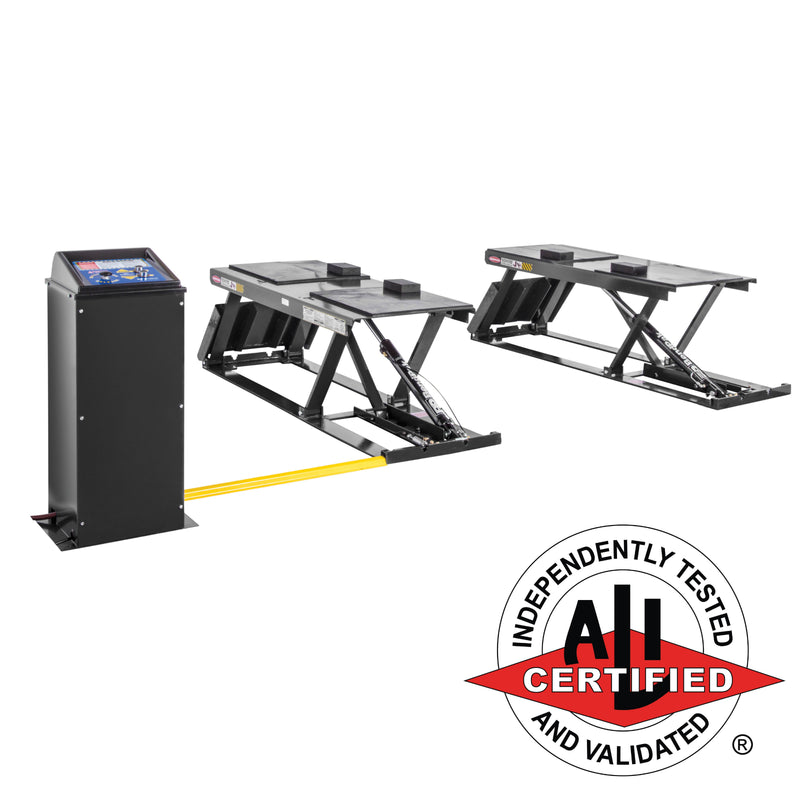 BendPak P-9000LTF ALI-certified flush-mount low-rise scissor lift
