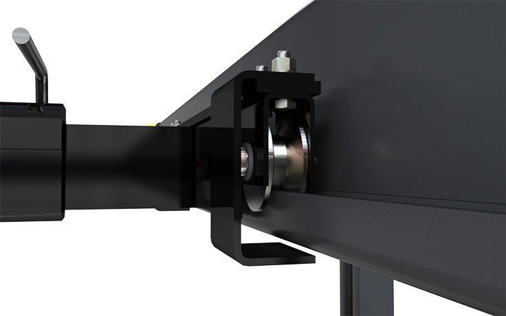 BendPak RJ6W easy-roll wheels detail