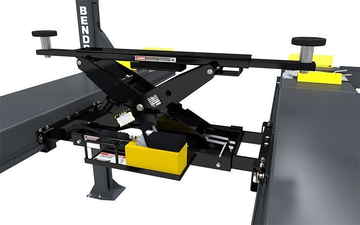 BendPak RJ7W on four-post lift