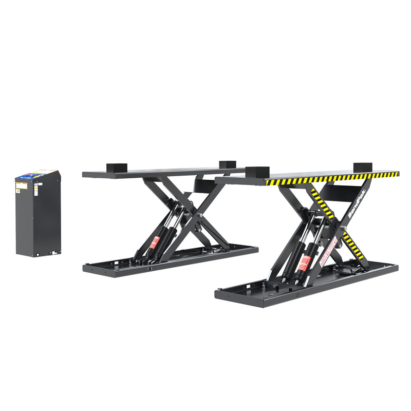 BendPak MDS-6EXF 6,000-lb. flush-mount extended scissor lift with open-center access