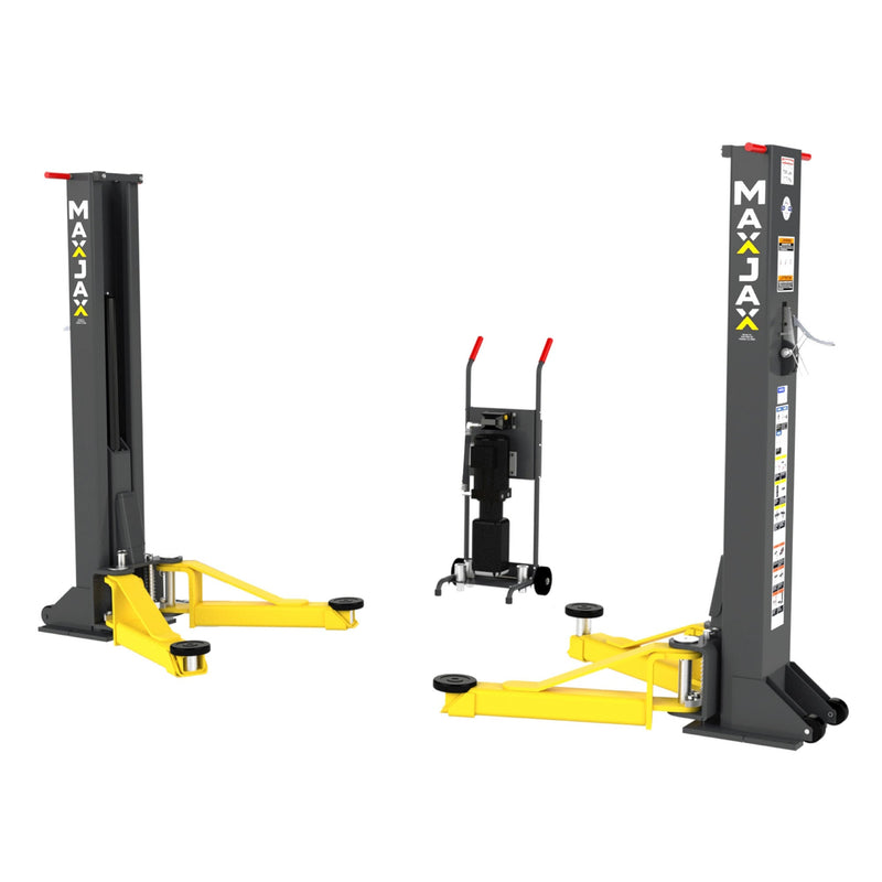 MaxJax M7K Standard Portable Car Lift Package - 7,000-lbs. Capacity