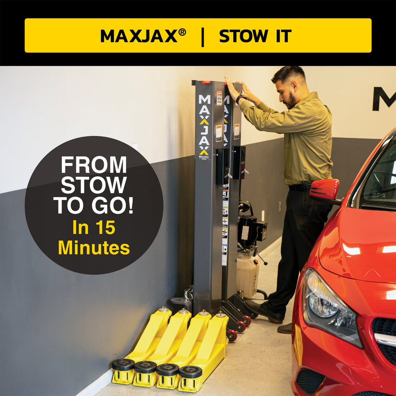 MaxJax M7K Standard Portable Car Lift Package - 7,000-lbs. Capacity