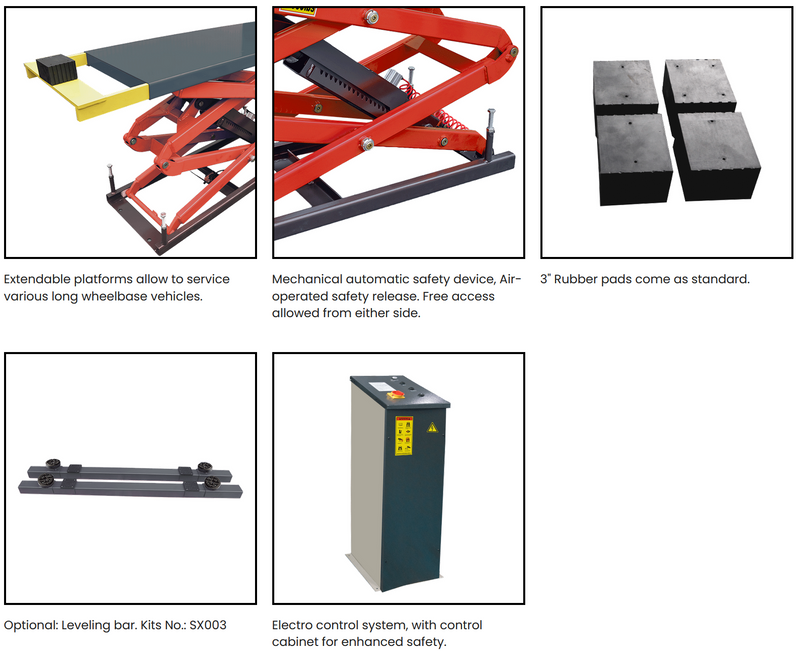 AMGO XL-8F 8,000 lb Capacity Flush Mount Full Rise Scissor Lift