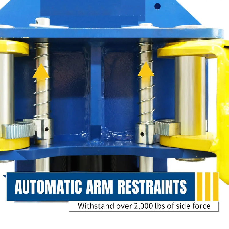 TCE 2-Post Car Lift 220V 10,000 LBs Capacity Overhead, Auto Truck Hoist Equipment with Adapters, 2-Year Warranty, TRJR-245LD