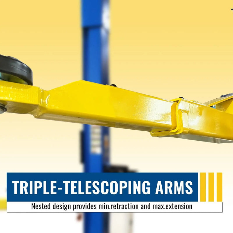 TCE 2-Post Car Lift 220V 10,000 LBs Capacity Overhead, Auto Truck Hoist Equipment with Adapters, 2-Year Warranty, TRJR-245LD