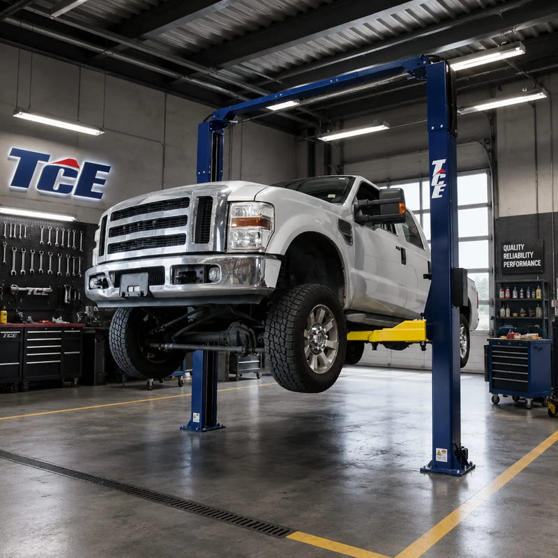 TCE ALI Certified 10,000 lb 2-Post Overhead Single Release Direct Drive Car Lift, 3-Year Warranty, QJY245DX