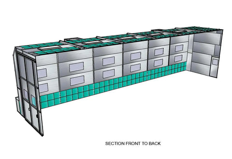 Truck Side Down Draft Paint Booth PBTSDD161754