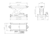 Olympic YZRCJ-35P 3,500 lb Rolling Bridge Jack for Vehicle Lifts